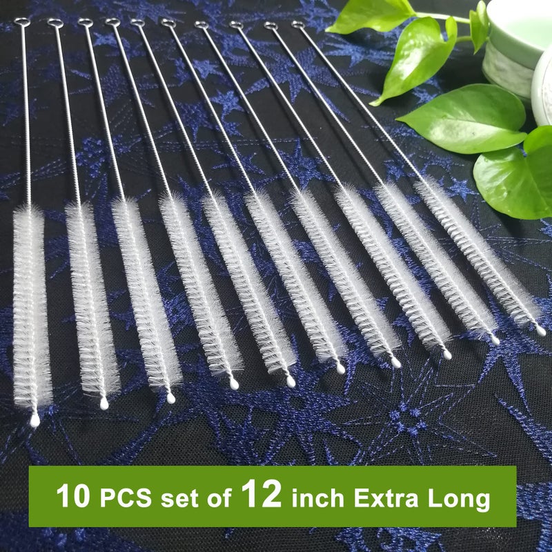 BEUICIRY Straw Cleaner Brush Extend 12 inch, Extra Wide 12mm diam Pipe Cleaners, Extra Long Straw Brush for Sippy Cup, Water Bottle and Tubes, Drinking Straw Cleaning Brush Set 10 Pack - Image 3
